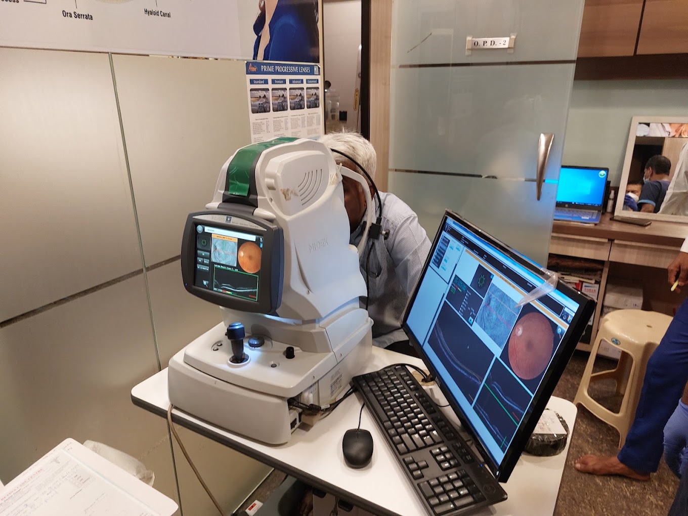 NIDEK OCT retinal scan imaging system in OPD-2 at Kalyan Eye & Retina Care Centre